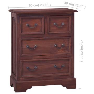 Classical Brown Solid Mahogany Chest of Drawers - Hipomarket