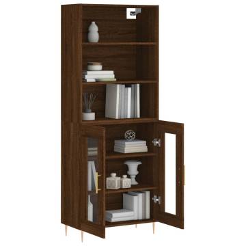 Elegant Highboard in Brown Oak - Stylish Storage Solution