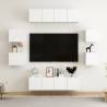 8 Piece TV Cabinet Set White Engineered Wood Colour white Quantity in Package 1 Width 120 cm 