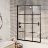 Shower Enclosure ESG 100x140 cm Black Size 100 x 140 cm 