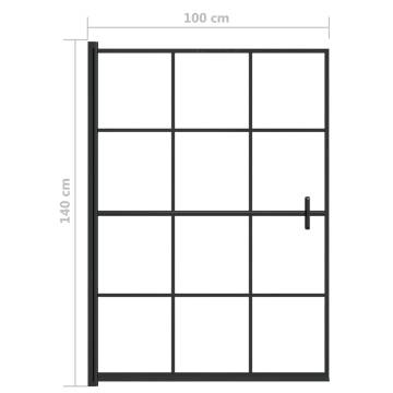 Shower Enclosure ESG 100x140 cm - Stylish Black Design