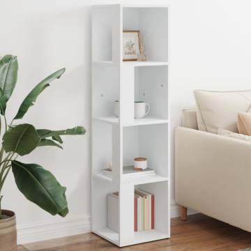 Stylish White Corner Cabinet - 33x33x132 cm | HipoMarket