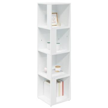 Stylish White Corner Cabinet - 33x33x132 cm | HipoMarket