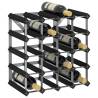 Wine Rack for 20 Bottles Black Solid Pine Wood Quantity in Package 1 Number of 20 Number of Bottles 