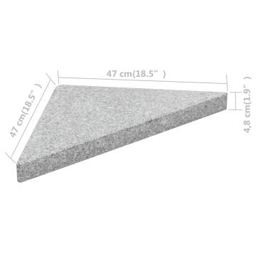 Umbrella Weight Plates 4 pcs - Grey Granite 60 kg | HipoMarket