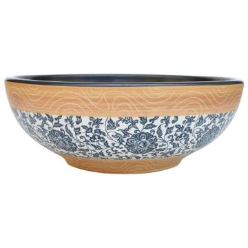 Multicolour Round Ceramic Countertop Basin - Stylish & Durable