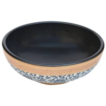 Multicolour Round Ceramic Countertop Basin - Stylish & Durable