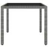 Stylish Grey Garden Table 90x90 cm - Poly Rattan