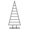 Metal Christmas Tree Black 125 cm - DIY Holiday Decoration