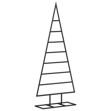 Metal Christmas Tree Black 125 cm - DIY Holiday Decoration