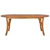 Solid Acacia Wood Garden Table 201x100 cm - Rustic Charm