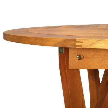 Solid Acacia Wood Garden Table 201x100 cm - Rustic Charm