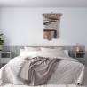 Bed Headboard with Cabinets Grey Sonoma Engineered Wood Colour grey sonoma Quantity in Package 1 Model one drawer and one shelf 