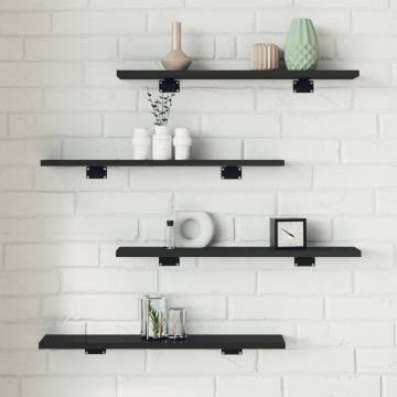 Bookshelf Boards 8 pcs High Gloss Black - 60x10 cm | Hipomarket