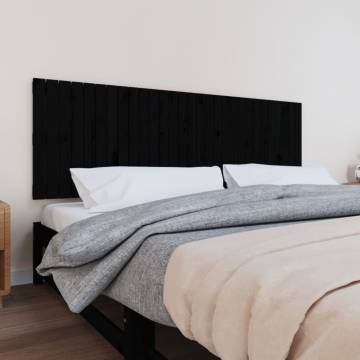 Black Wall Headboard - Solid Pine Wood | HipoMarket UK