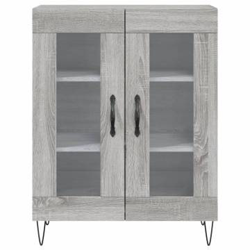 Stylish Grey Sonoma Highboard - 69.5x34x180 cm | Hipomarket