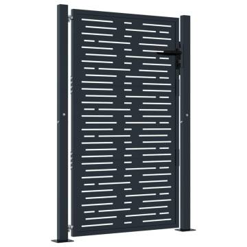 Anthracite Garden Gate 105x155 cm - Steel Square Design