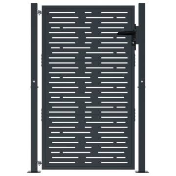 Anthracite Garden Gate 105x155 cm - Steel Square Design