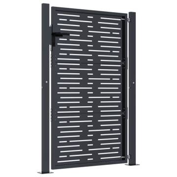 Anthracite Garden Gate 105x155 cm - Steel Square Design