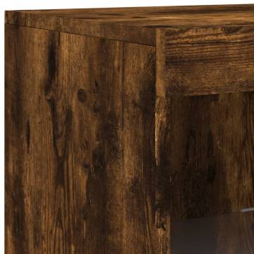 Modern Sideboards with LED Lights - Smoked Oak - 3 pcs Set