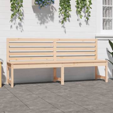 Solid Wood Pine Garden Bench - 201.5 cm | Hipomarket