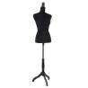 Ladies Bust Display Black Mannequin - Dress Form for Fashion