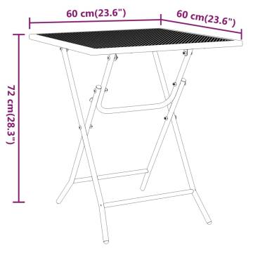 Stylish Anthracite Garden Table - 60x60x72 cm | HipoMarket