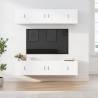 6 Piece TV Cabinet Set White Engineered Wood Colour white Quantity in Package 6 