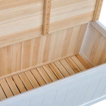 Elegant Storage Bench - 126x42x75 cm Wood White | HipoMarket