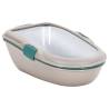 Cat Litter Box Brown and White - Scoop-Free Cleaning System