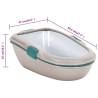 Cat Litter Box Brown and White - Scoop-Free Cleaning System