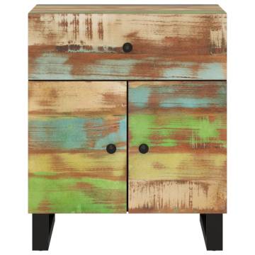 Industrial Bedside Cabinet - Solid Reclaimed & Engineered Wood