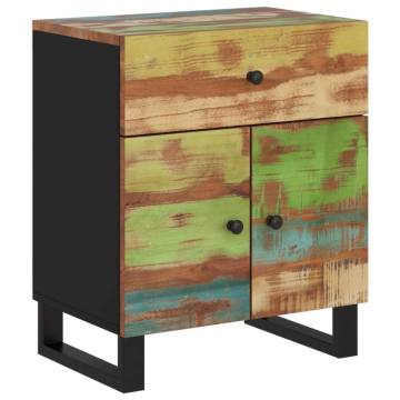 Industrial Bedside Cabinet - Solid Reclaimed & Engineered Wood