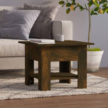 Stylish Smoked Oak Coffee Table | Modern Design 55x55 cm