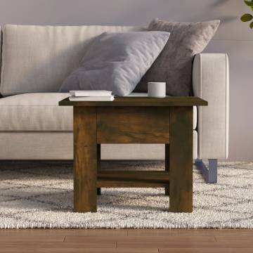 Stylish Smoked Oak Coffee Table | Modern Design 55x55 cm