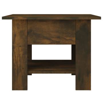 Stylish Smoked Oak Coffee Table | Modern Design 55x55 cm