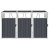 Triple Garbage Bin Shed Anthracite | Durable Steel Storage