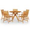 6 Piece Garden Dining Set - Solid Acacia Wood | Hipo Market