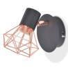 Wall Lamp 2 pcs E14 Black and Copper - Industrial Design