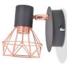 Wall Lamp 2 pcs E14 Black and Copper - Industrial Design