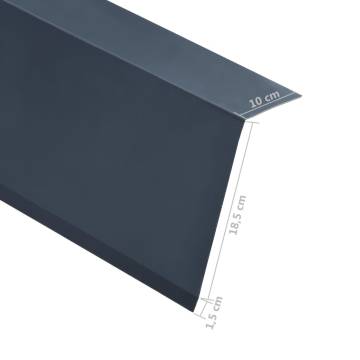 L-Shape Roof Edge Plates - 5 pcs Aluminium Anthracite | HipoMarket