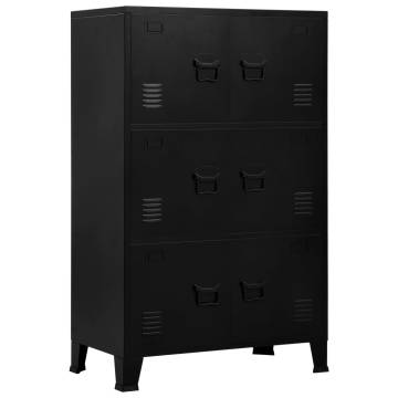 Industrial Storage Chest Black 75x40x120 cm - Steel & Sturdy