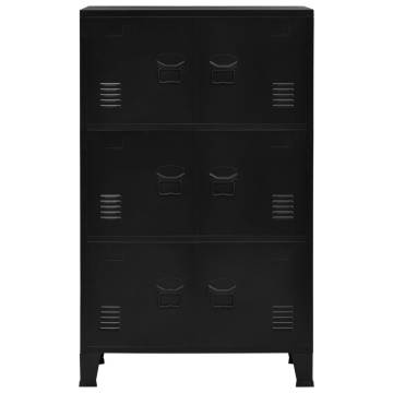 Industrial Storage Chest Black 75x40x120 cm - Steel & Sturdy