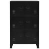 Industrial Storage Chest Black 75x40x120 cm - Steel & Sturdy