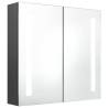 LED Bathroom Mirror Cabinet Grey 62x14x60 cm - Stylish Storage