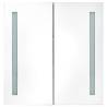 LED Bathroom Mirror Cabinet Grey 62x14x60 cm - Stylish Storage