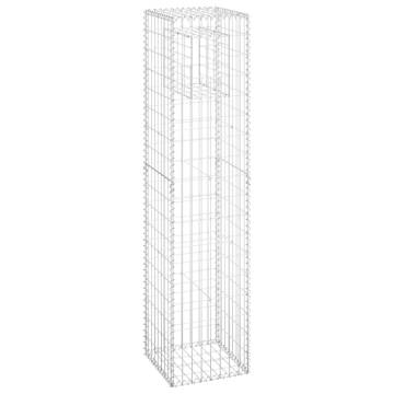 Gabion Basket Posts - 2 pcs Iron 40x40x180 cm | HipoMarket