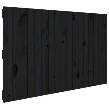 Elegant Black Wall Headboard | Solid Pine Wood Design