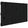 Elegant Black Wall Headboard | Solid Pine Wood Design