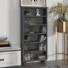 CD Cabinet HAMAR Dark Grey 45x18x100 cm Solid Wood Pine Colour dark grey Quantity in Package 1 